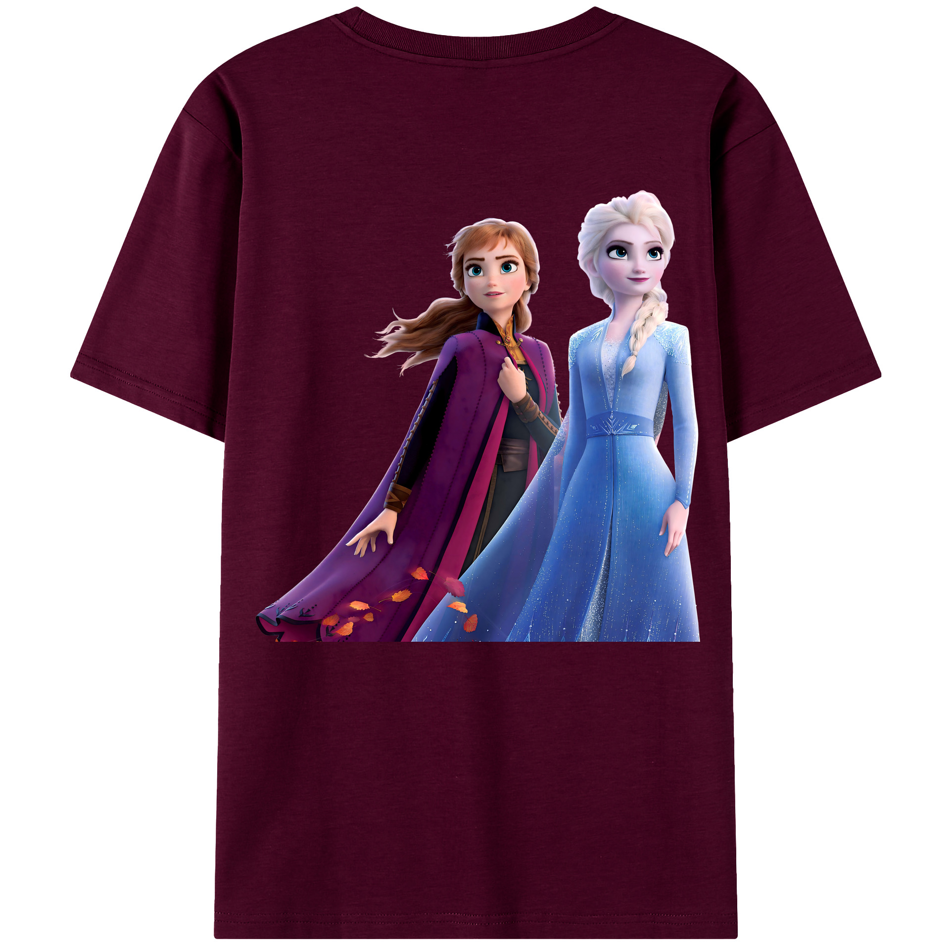 （画像用） アナと雪の女王 アンナ エルサ Frozen Anna Elsa レディース半袖Tシャツ(バックプリント)